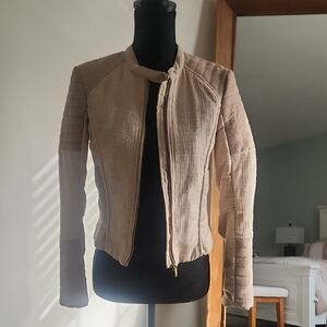 H&M Cream Textured Women's Blazer